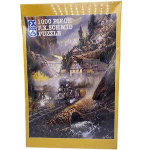 Railroad Train Silver Belle Run Jigsaw NEW 1000 pc FXSchmid 20X27" Prty Mail Shp - Picture 1 of 9