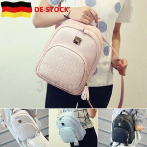 Rucksack Damen Mädchen Schulrucksack Leder Backpack Anti-Theft Schultasche Neu - Bild 1 von 7