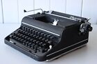 Black Olympia Portable  Typewriter ~ German Made ***** Working Condition *****