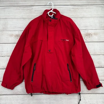 Vintage 90s Chaps Ralph Lauren 1/4 Zip Pullover Windbreaker Jacket Mens XL Red - Image 1 of 4
