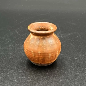 Studio Art Pottery Miniature Rustic Bud Vase Toothpick Holder Signed 2" - Picture 1 of 8