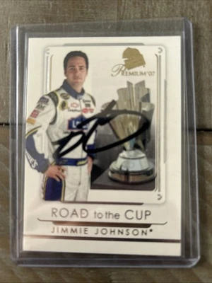 Jimmie Johnson NASCAR HOFer 7-TIME CHAMP signed Auto 2007 PRESS PASS PREMIUM #59 - Image 1 of 2