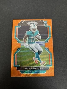 2021 Prizm Jaylen Waddle Orange Wave Prizm Rookie RC /60 #338 Miami Dolphins - Picture 1 of 2