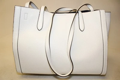 Bolso de Mano Banana Republic NUEVO $168 Mediano a Medida Cuero Blanco 425105 Foto 1 de 4