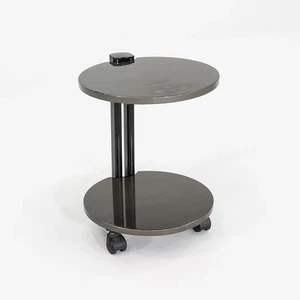 1980s Pace Collection Grey Lacquered Occasional Side / End Table on Casters - Foto 1 di 12