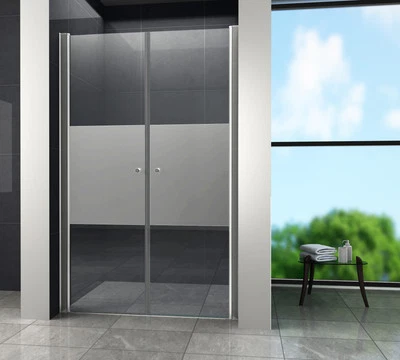 GLASDEALS Nischentür SALOTTO-COVER Pendeltür Schwenktür abtrennung Duschkabine Glas Dusche