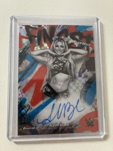 Topps WWE Finest 2025 Alexa Bliss Auto /75 Blue Checkerboard Refractor On Card - Bild 1 von 2