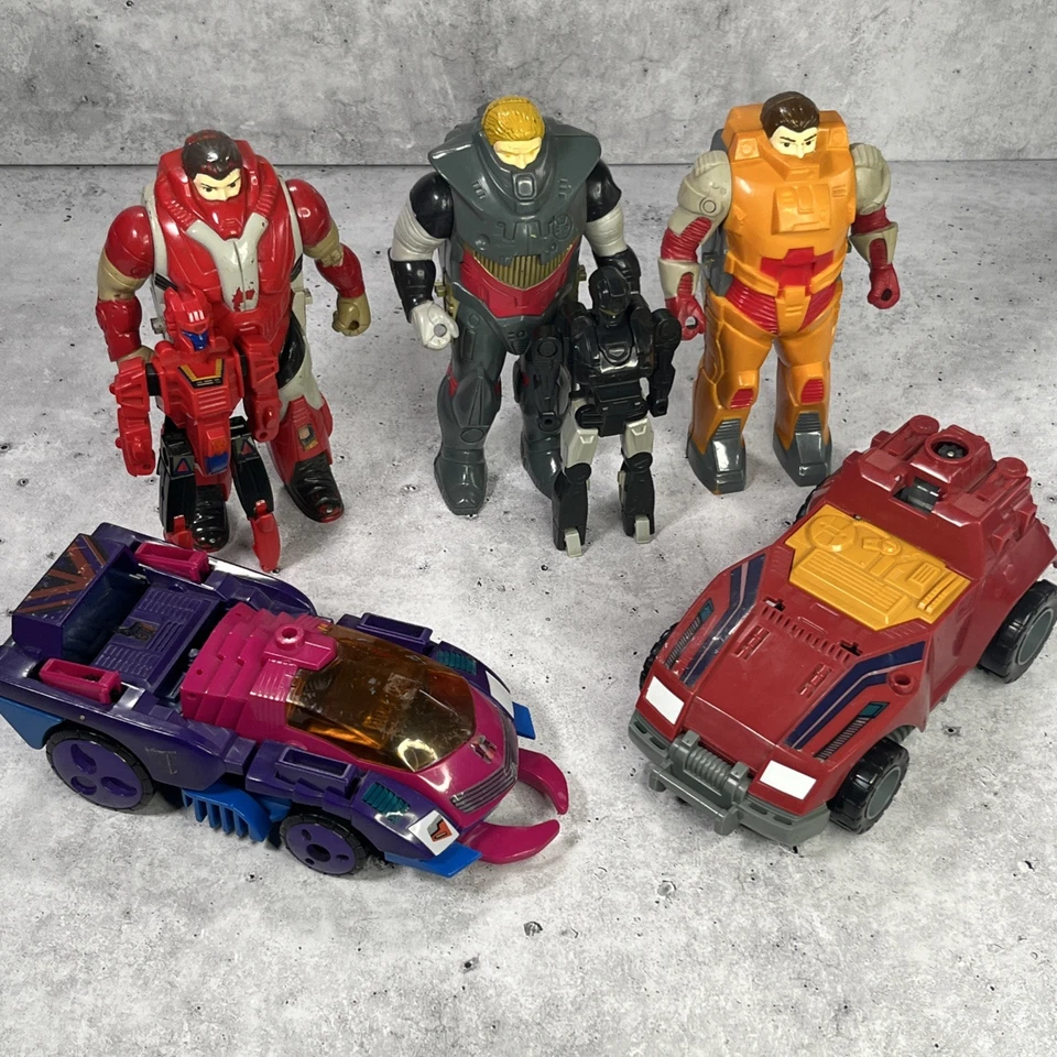 Vintage G1 Transformers Pretenders Lot - Cloudburst, Gunrunner, Landmine, Wave - Image 1 of 4