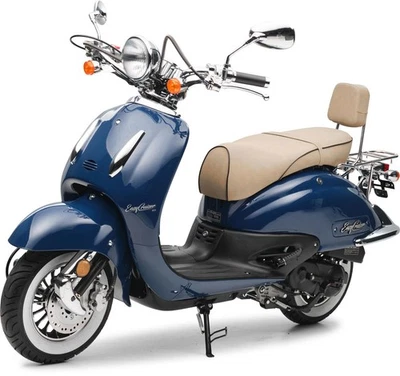 Motorroller 50 ccm Burnout EasyCruiser Eco Dunkelblau 45 km/h - Bild 1 von 4