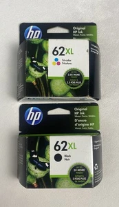 HP 62XL Schwarz & Farbe Kombi Tintenpatrone C2P05AN & C2P07AN Ablaufdatum: 2021-2022 - Bild 1 von 3