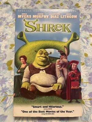 VHS Video Cassette SHREK Large format Box Mike Myers Eddie Murphy Cameron Diaz J - Image 1 of 4