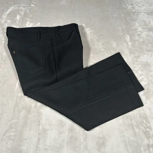 Vintage 70's Levis Sta-Prest Pants 40x30 Black Non Iron Flare Leg Made In USA - Picture 1 of 18