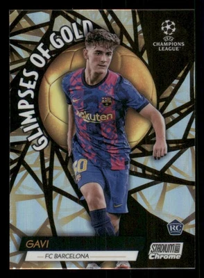 2021-22 Stadium Club Chrome UEFA Champions League Glimpses of Gold #GGGAV Gavi - Image 1 of 2