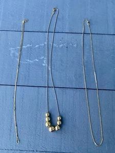 Vintage 585 14kt Gold Kette Konvolut Schrott oder nicht 6,73g alle 18" - Bild 1 von 7