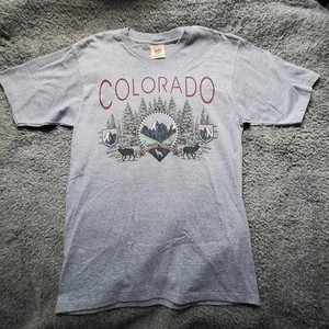 Single Stitch 90s Colorado Spell-Out Nature T-Shirt Herren Größe Large passt Medium - Bild 1 von 8
