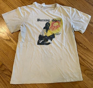 Burning Spear Tan/Beige Shirt Size Medium Reggae - Picture 1 of 9