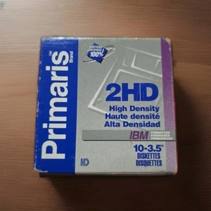 Primaris 2HD 3.5" Disks Diskettes 1.44MB 10-Pack IBM formatted New - Photo 1/4
