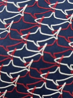 CHAPS  Red White Blue Shark Pattern Tie  59½ x 3 - Image 1 of 4