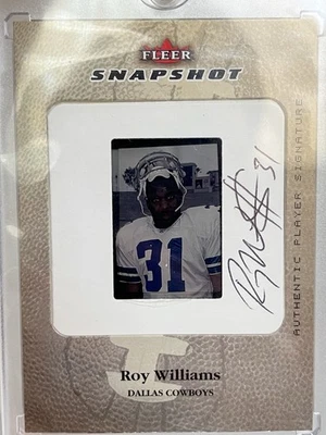 2003 Fleer Snapshot 35mm Slides Gold Auto 01/10 Roy Williams Cowboys Auto - Image 1 of 2