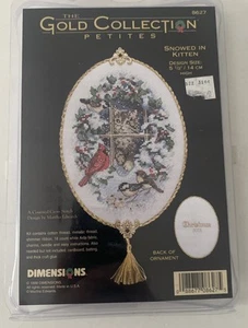 Dimension Gold Collection Petites Snowed in Kitten Cross Stitch 8627 Petites - Picture 1 of 9