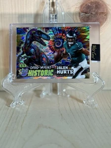 Wild Card Dino-Might Historic Jalen Hurts Trading Card 3/3 Tie Dye - Picture 1 of 22
