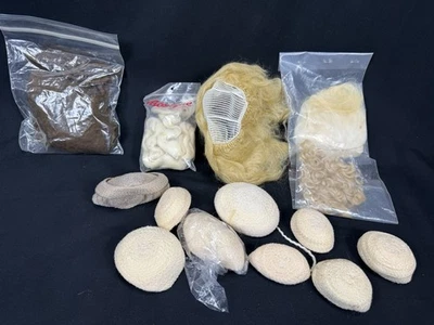 LOTE DE HEBRAS MOHAIR PARA HACER PELUCA Y GORRAS DE MUÑECA LOTE 1 Foto 1 de 4