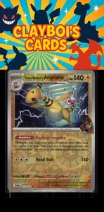 Team Rocket's Ampharos Destined Rivals Pokémon 074/182 Holograma Inverso Casi Nuevo+ - Imagen 1 de 2