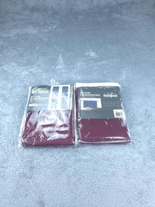 Eclipse Room Darkening Curtain Panel Womens 54x54 Merlot One Rod Pocket Window - Picture 1 of 8