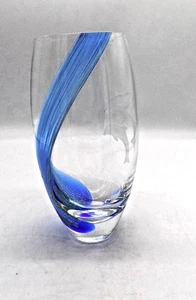 Lenox Paradiso Sottomarino, Delfini Incisi e Vaso in Vetro Soffiato Onda Blu -1 chip - Foto 1 di 7