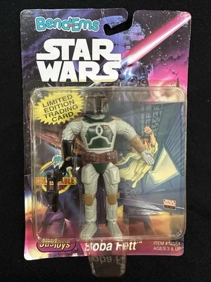 Star Wars Bend-Ems Boba Fett 19 reverso con tarjeta Topps Star Wars Galaxy 1994 NUEVO Foto 1 de 4