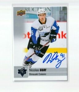 NICOLAS GUAY autographed SIGNED '19/20 Upper Deck CHL card VANCOUVER CANUCKS
