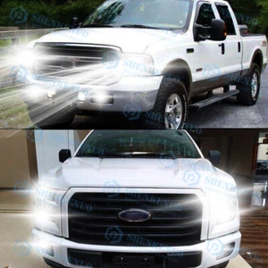 6X LED Headlight + Fog Light Bulb 6000K Kit For Ford F250 F350 F450 2005-2019 - Foto 1 di 12