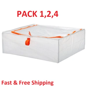 Bolsa de almacenamiento IKEA PARKLA estuche de plástico tienda ropa almohadas ropa de cama 55x49x19 cm - Imagen 1 de 6