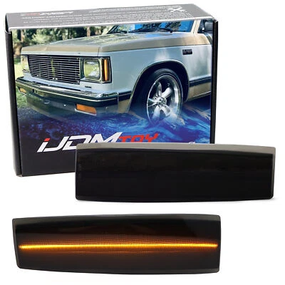 Lente de fumaça âmbar Full LED marcadores laterais para 83-94 Chevy S10 Blazer GMC S15 Jimmy - Imagem 1 de 4