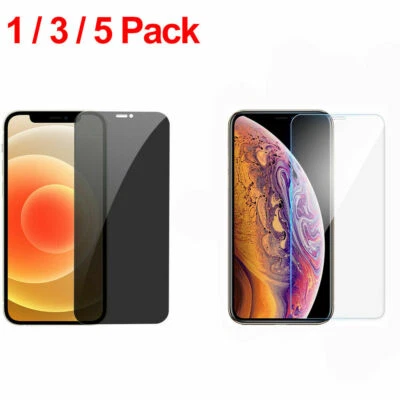 Lot For iPhone /8/XR/11/12/13/14/15/16 Tempered Glass/Anti-Spy Glass Protector - Image 1 of 4