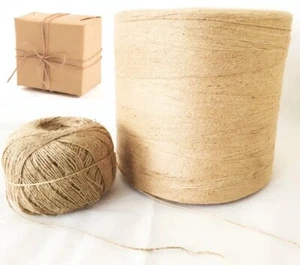 Jute Garn Schnur Faden dickes Band Kunst Handwerk Geschenk Kette braun Shabby natur - Bild 1 von 9