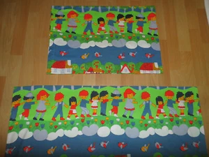 spielende Kinder Bettwäsche Stoff 70er fabric 70s vintage bedding Graziela farm - Bild 1 von 11