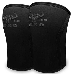 Mangas de rodilla IBRO Premium 7 mm (par) para levantamiento de pesas y levantamiento de pesas, lo último - Imagen 1 de 35