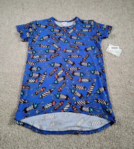 Lularoe Gracie Size 14 Short Sleeve Top 4th of July Fireworks Independence Day - Picture 1 of 12