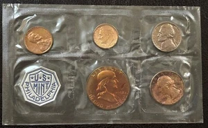 1962 US Mint Proof Set 5 Coins in Cello Flat Pack Env & COA - TONED 90% Silver - Picture 1 of 14