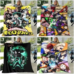 3D Anime My Hero Academia Fleece Blanket Sofa Bed Throw Over Flannel Rug Gift UK - Picture 1 of 6