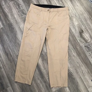 Chicos Pants Tan Stretch Cotton Lyocell Lightweight Pants Pockets Size 3 XL 16 - Picture 1 of 8
