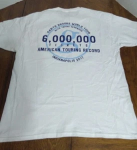 Garth Brooks 6 Million Tickets Sold American Touring Record T shirt Indy 2017 L - Picture 1 of 3