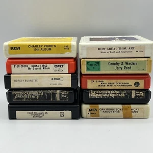 Lot of 10 Untested 8 Track Tapes - Country Music - Not Serviced - Sold As Is - Foto 1 di 8