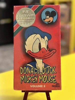 DONALD DUCK & MICKEY MOUSE VHS TAPE SEALED 88’ CAETOKN CLASSICS DISNEY UAV! OOP! - Image 1 of 4