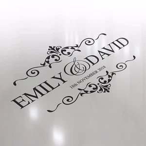 Premium Luxury Wedding Logo Dance Floor Event Custom Decor Sticker Vinyl Decal - Picture 1 of 4