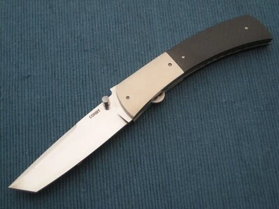 Jerry Corbit Carbon Fiber / Tanto Custom Liner-Lock Tactical Folding Knife - Image 1 of 4