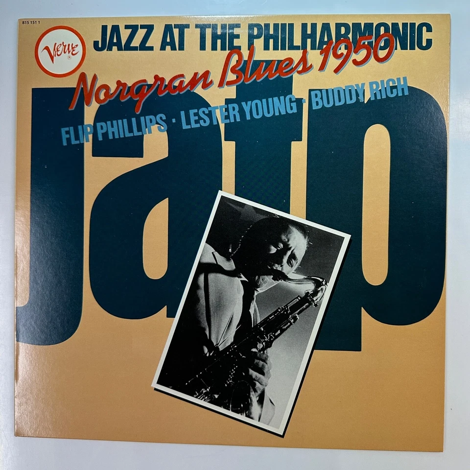Norgran Blues 1950 Jazz Philharmonic LP Record Vinyl Flip Phillips Lester Young Foto 1 de 4