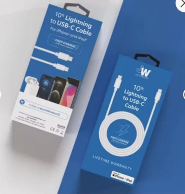 Just Wireless Quick to USB-C PVC Cable 10ft NEW! - Image 1 of 4