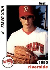 1990 Riverside Red Wave Best #5 Rick Davis La Verne California CA Baseball Card